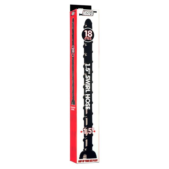 Șarpe Anal Spiralat Hosed 18 - dildo anal (negru)