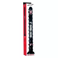   Hosed Swirl Tchick - Dildou anal cu formă ondulată - silicon negru 18 cm
