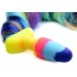 TAILZ - dop anal din silicon cu coadă de unicorn (curcubeu)