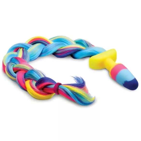 TAILZ - dop anal unicorn din silicon cu coadă curcubeu