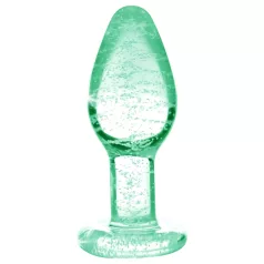   Booty Sparks Glow in the Dark S - dop anal din sticlă (transparent)