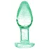 Booty Sparks Glow in the Dark S - dop anal din sticlă (transparent)