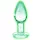 Booty Sparks Glow in the Dark L - dop anal din sticlă (transparent)