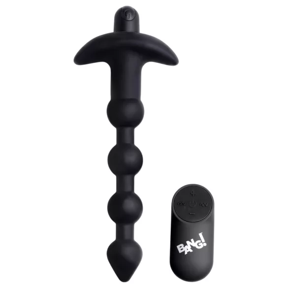 Bang! - vibrator anal reîncărcabil cu telecomandă (negru)