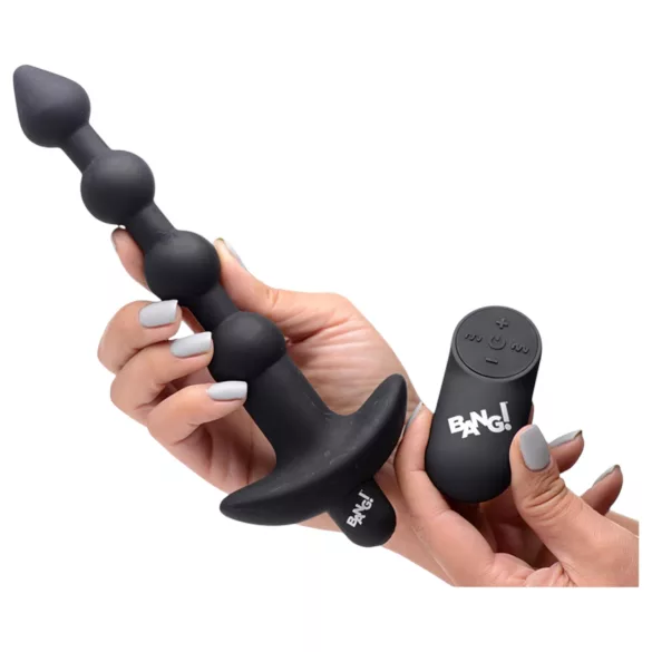 Bang! - vibrator anal reîncărcabil cu telecomandă (negru)