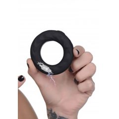   Zeus - inel penian cu radiocomandă și funcție E-Stim (negru)