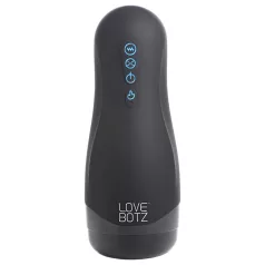   Lovebotz - masturbator automat cu sucțiune și vibrații - impermeabil, negru