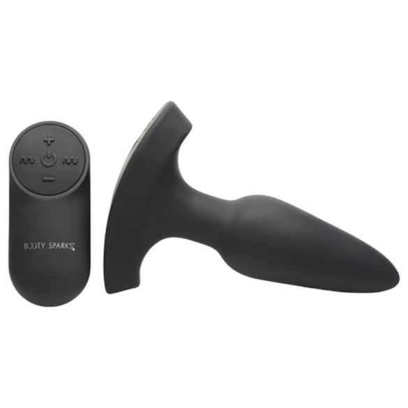Booty Sparks Laser - vibrator anal wireless reîncărcabil silicon negru