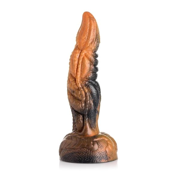 Creatura Cocs Ravager - dildo texturat din silicon 20cm (portocaliu)