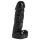 Dark Pecker - lumânare pentru corp - penis cu testicule - negru (352g)