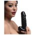 Dark Pecker - lumânare pentru corp - penis cu testicule - negru (352g)