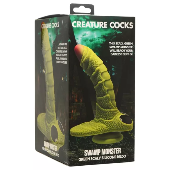 Creature Cocks - dildo creatură din mlaștină - silicon verde