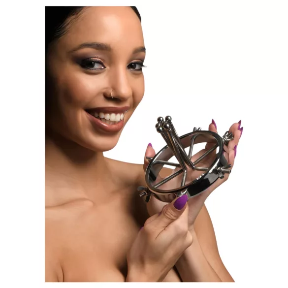 XR Brands Oculus - dilatator anal inoxidabil - oțel inoxidabil argintiu