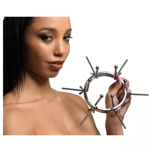 XR Brands Oculus - dilatator anal inoxidabil - oțel inoxidabil argintiu