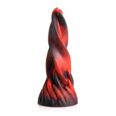   Sărutul Iadului de la Creature Cocks - dildo din silicon înfășurat - 19cm (roșu)