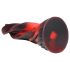 Hell Kiss: dildo din silicon răsucit - 19cm (roșu)