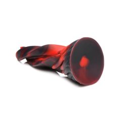   Sărutul Iadului de la Creature Cocks - dildo din silicon înfășurat - 19cm (roșu)