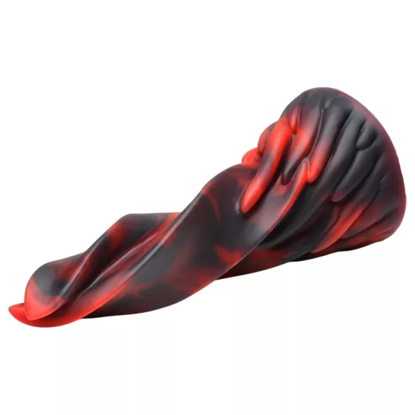 Creature Cocks Hell Kiss - dildo din silicon răsucit - 19 cm (roșu)