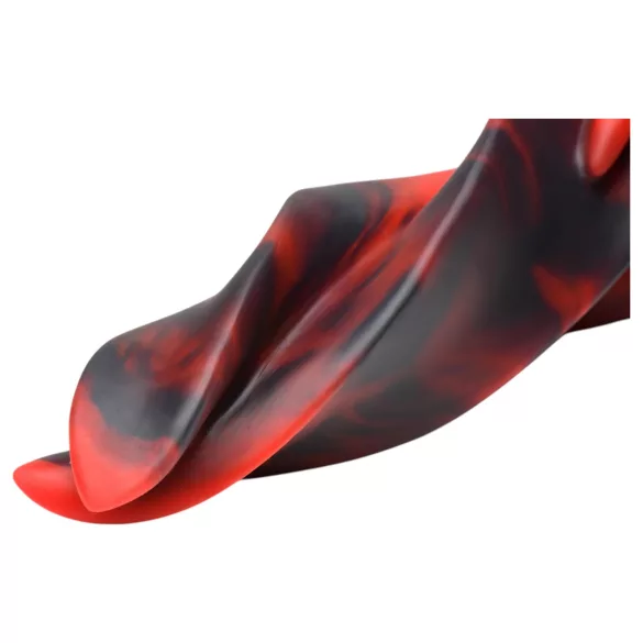 Creature Cocks Hell Kiss - dildo din silicon răsucit - 19 cm (roșu)