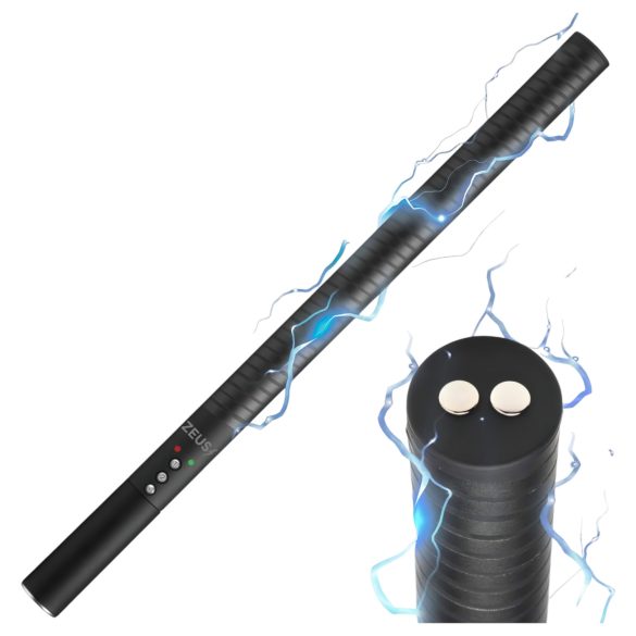 Zeus - vibrator electric cu acumulator - tijă electro black