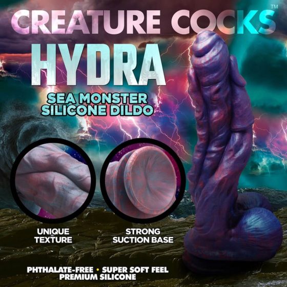 Creature Cocks Hydra - vibrator din silicon - 27 cm (violet)