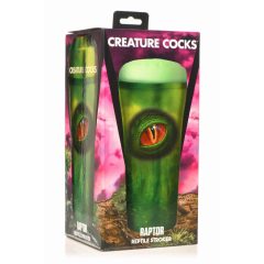   Creature Cocks Raptor - vagina artificială de sopârlă în toc (negru-verde)