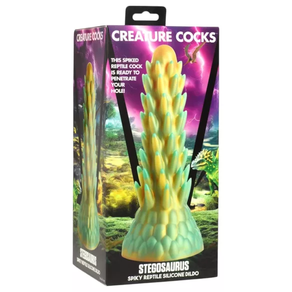 Creature Cocks - dildo stegosaurus - silicon - 20cm - verde