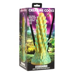   Creature Cocks Stegosaurus - vibrator din silicon cu vârf - 20 cm (verde)