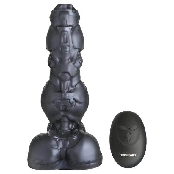 XR Brands Cyborg cock - vibrator thrusting robot cu telecomandă - argintiu