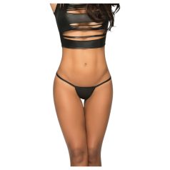 Mapalé - tanga micro lucios - negru - M/L