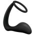 Aventuri Anale Platinum - dildo anal cu inel penian (negru)