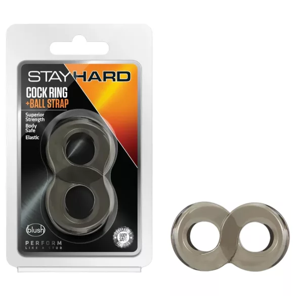 Stay Hard - inel penian și testicular - silicon gri