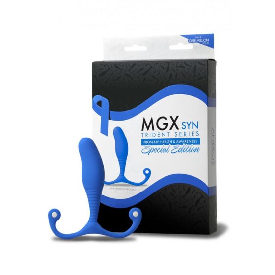Aneros MGX Syn Trident - dildo pentru prostată (albastru) -