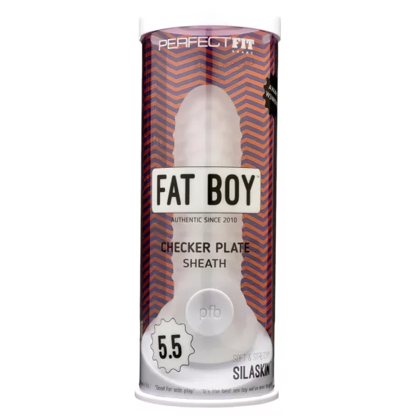 Perfect Fit - Fat Boy Checker Box - înveliș penian (15 cm, alb)