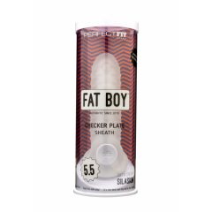   Fat Boy Checker Box - prelungitor pentru penis (15cm) - alb crem
