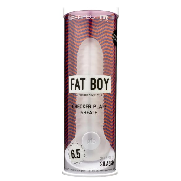 Fat Boy Checker Box - mânecă pentru penis - 17cm - alb