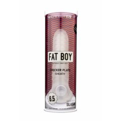  Fat Boy Checker Box - armură de penis (17cm) - alb ca laptele