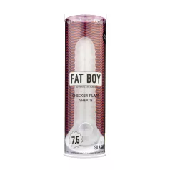   Fat Boy Checker Box - mânecă pentru penis - texturat - 19cm - alb