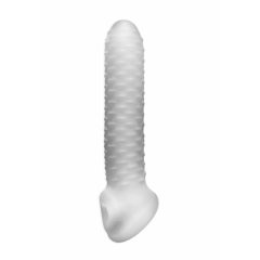   Fat Boy Checker Box - husă pentru penis (19cm) - alb deschis