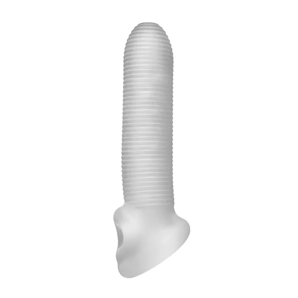 Perfect Fit - Fat Boy Micro Ribbed - manșon penian (17 cm, alb)