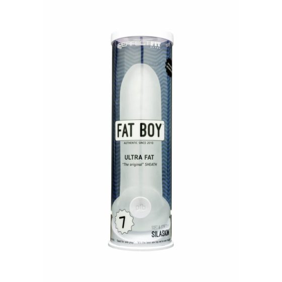 Fat Boy Original Ultra Fat - prezervativ pentru penis (19cm) - alb ca laptele