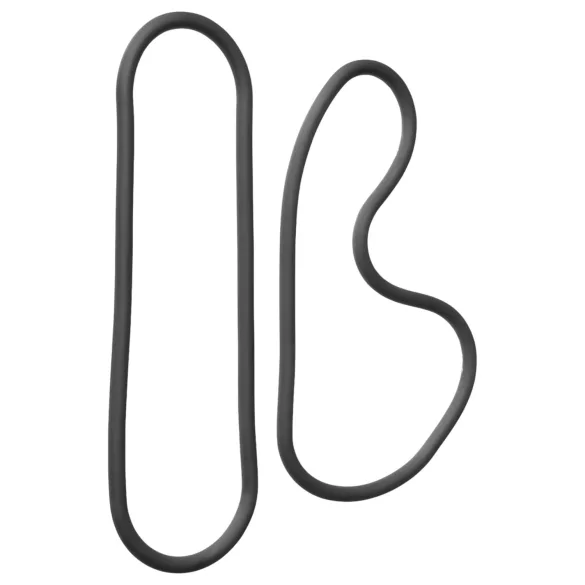 Perfect Fit Slim Wrap 15 - inel subțire pentru penis - negru (38 cm)