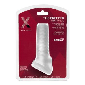 Perfect Fit Breeder - prelungitor de penis deschis (alb ca laptele)