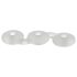 Perfect Fit Triple - set de inele pentru penis (alb)