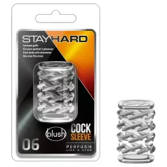 Stay Hard - inel penis texturat - transparent