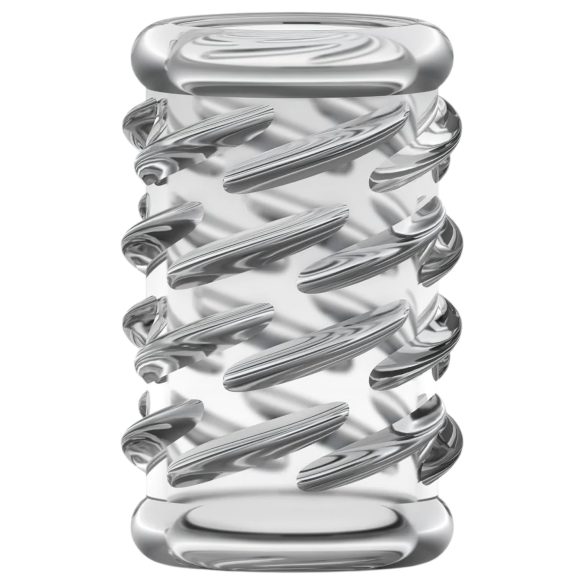 Stay Hard - inel penis texturat - transparent