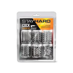   Stay Hard - set de manșoane pentru penis - transparent (6 bucăți)