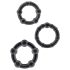 Set inele penian Stay Hard (negru)
