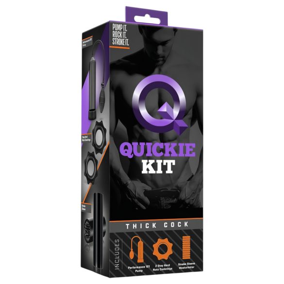 Quickie Kit - pompă pentru penis - set gros - 4 piese