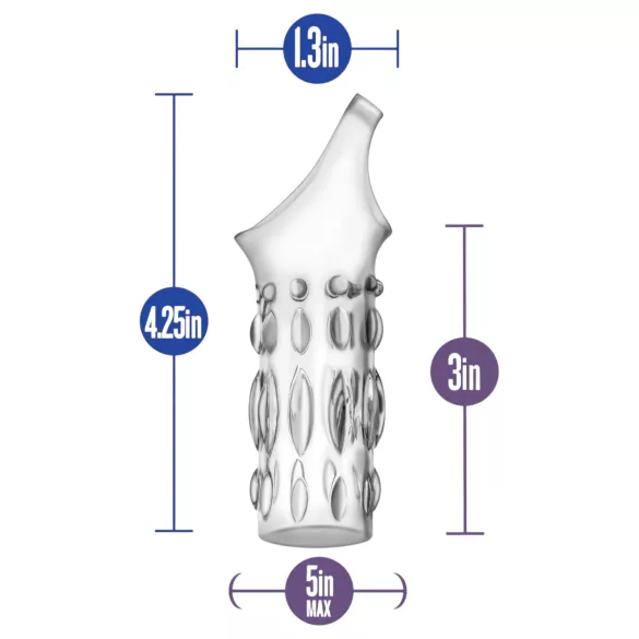 Performance - inel pentru penis cu testicule - silicon transparent
